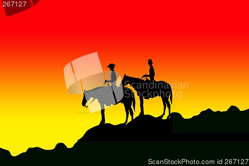 Image of Riders silhouettes