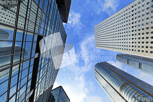 Image of Skyscraper with clear blue sky