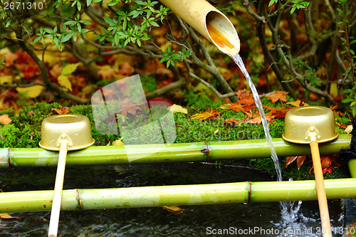 Image of Ladle in Japanese temple 