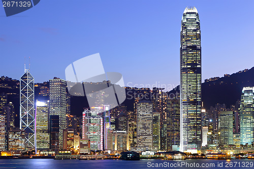 Image of Hong Kong city at night