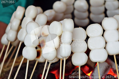 Image of Japanese street food dango