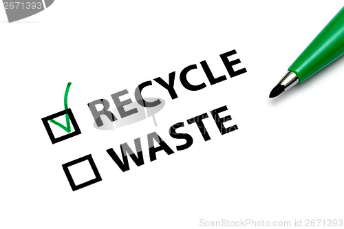Image of Recycle or waste