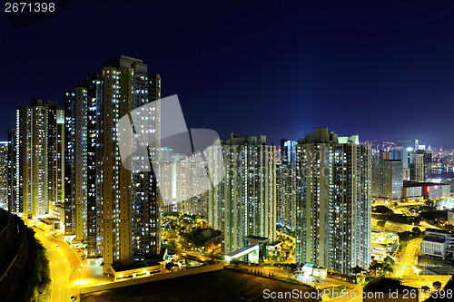 Image of Hong Kong cityscape at night