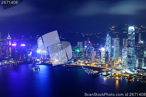 Image of Hong Kong skyline at night