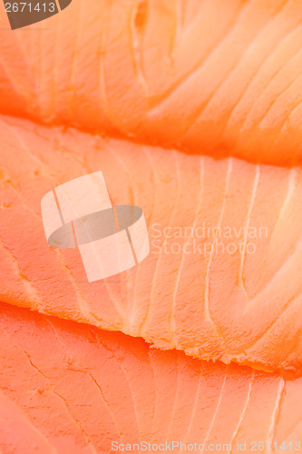 Image of Smoked salmon close up