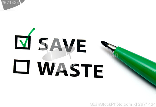 Image of Save or waste