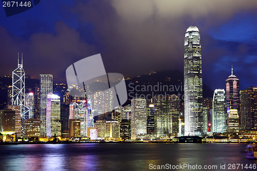 Image of Hong Kong downtown at night