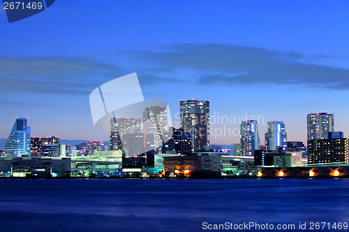 Image of Tokyo downtown at night