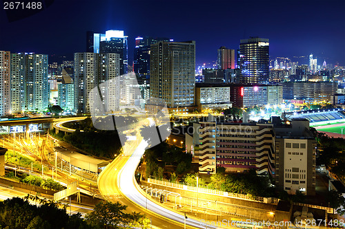 Image of Hong Kong downtown at night