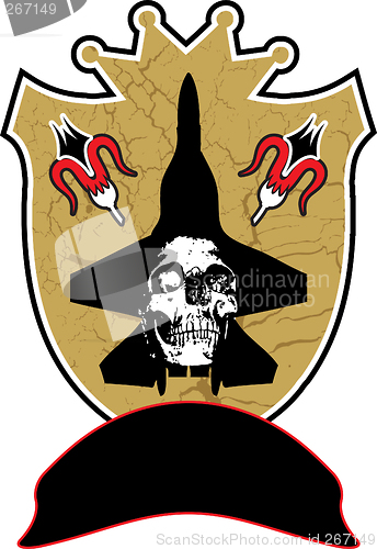 Image of skull shield