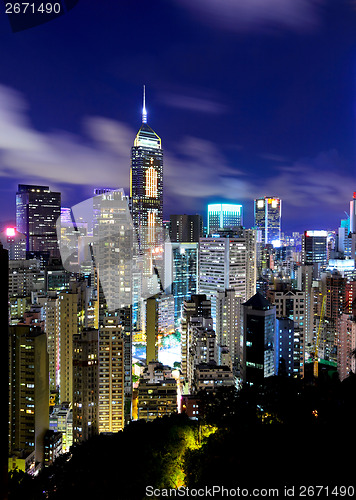 Image of Hong Kong city at night