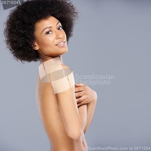 Image of Beautiful nude African American woman