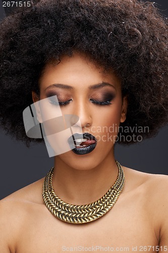 Image of Beautiful seductive African American woman