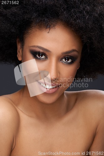 Image of Beautiful glamorous Afro-American woman