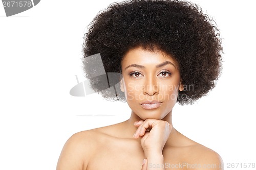 Image of Beautiful serene African American woman