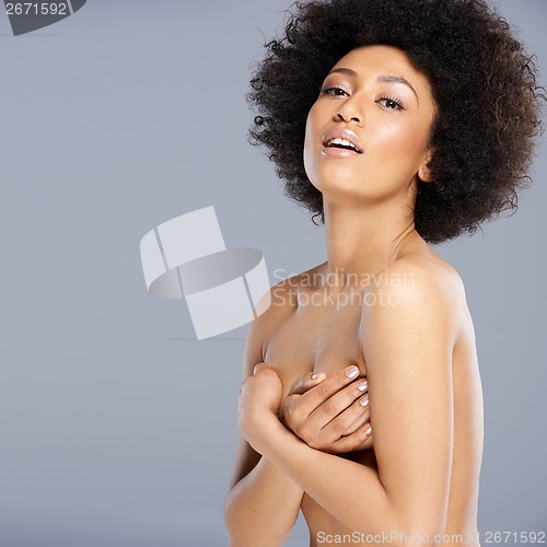 Image of Beautiful nude African American woman