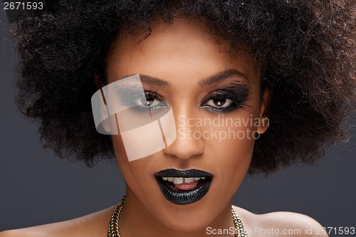 Image of Stunning glamorous African American woman