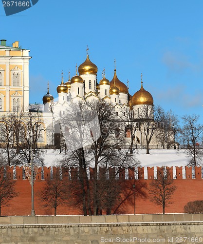 Image of churches of the Moscow Kremlin