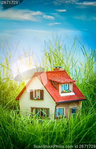 Image of House on the green grass