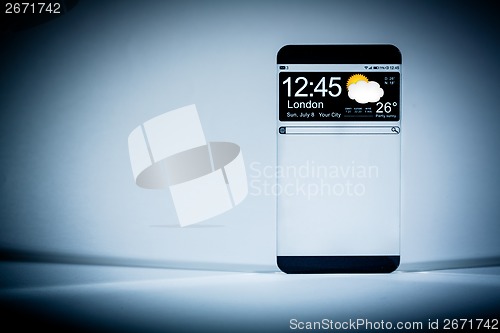 Image of Smart phone with a transparent display.