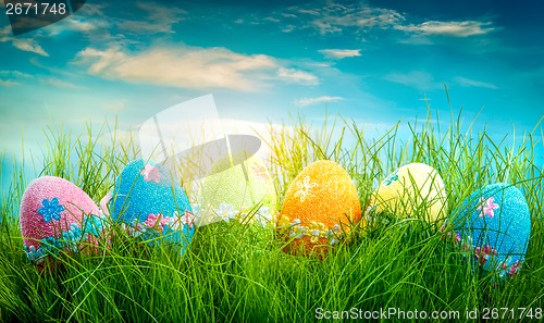 Image of Decorated easter eggs