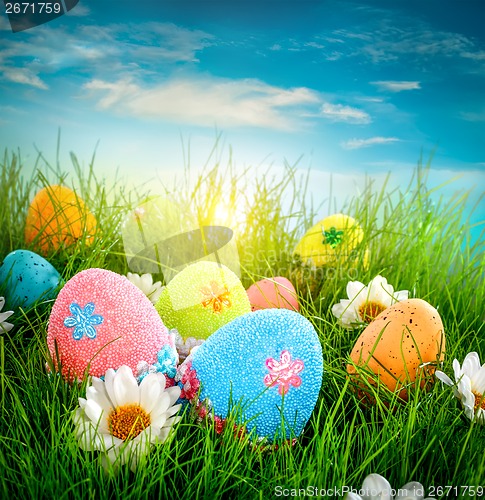 Image of Decorated easter eggs