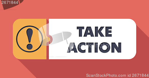 Image of Take Action Concept in Flat Design.