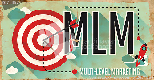 Image of MLM Concept. Poster in Flat Design.