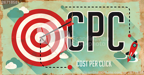 Image of CPC Concept. Poster in Flat Design.