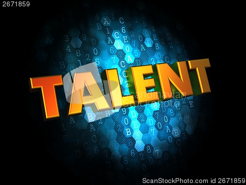 Image of Talent Concept on Digital Background.
