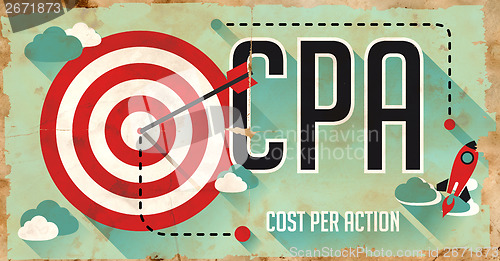Image of CPA Concept. Poster in Flat Design.