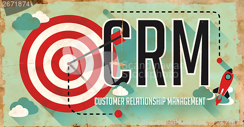 Image of CRM Concept. Poster in Flat Design.