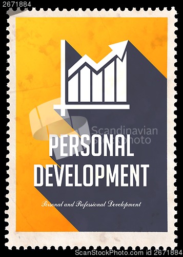 Image of Personal Development on Yellow in Flat Design.