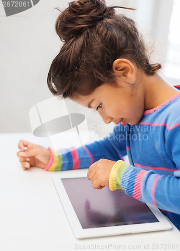 Image of little girl with tablet pc