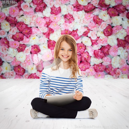 Image of student girl with tablet pc