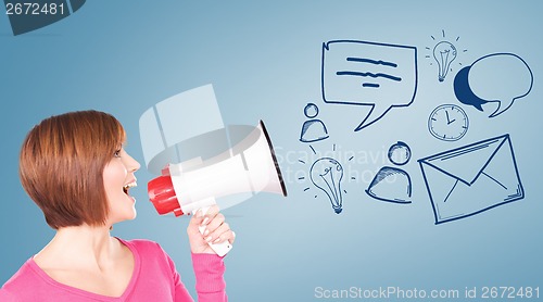 Image of woman with megaphone