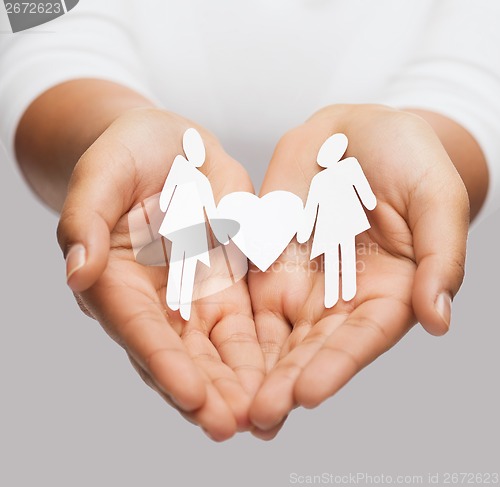 Image of womans hands with paper women