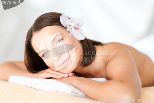 Image of beautiful woman in spa salon