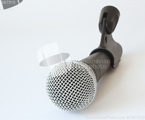 Image of microphone in its holder