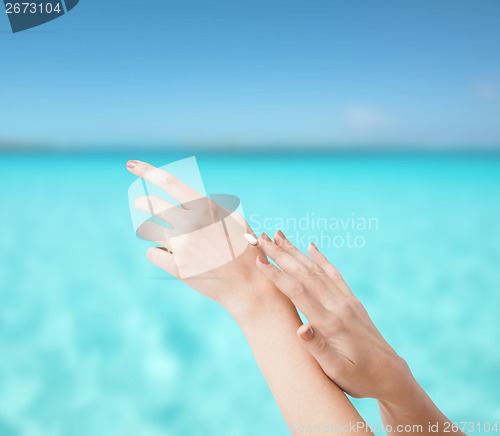Image of female soft skin hands