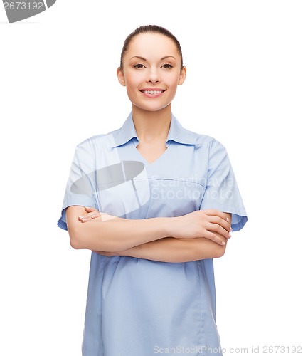 Image of smiling female doctor or nurse