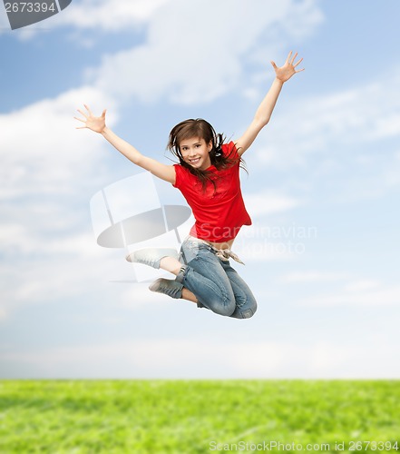 Image of girl jumping