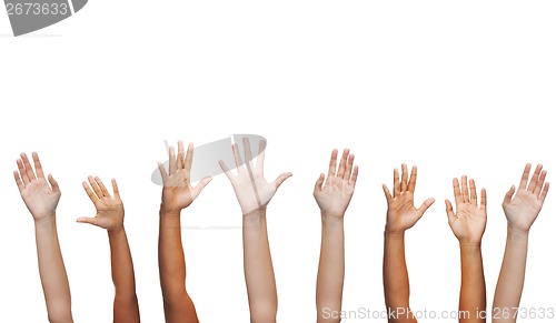 Image of human hands waving hands