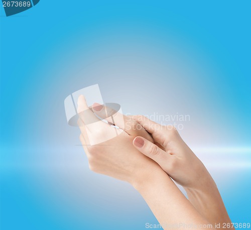 Image of female soft skin hands