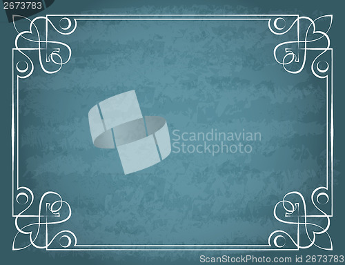 Image of Vector vintage frame on a blue background