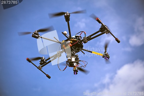 Image of Helicopter drone filming video