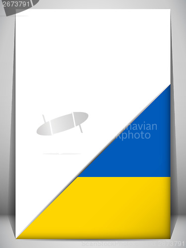 Image of Ukraine Country Flag Turning Page