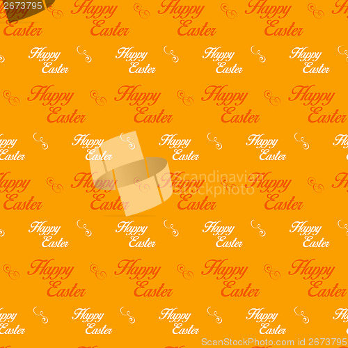 Image of Happy Easter Letter Orange Seamless Background