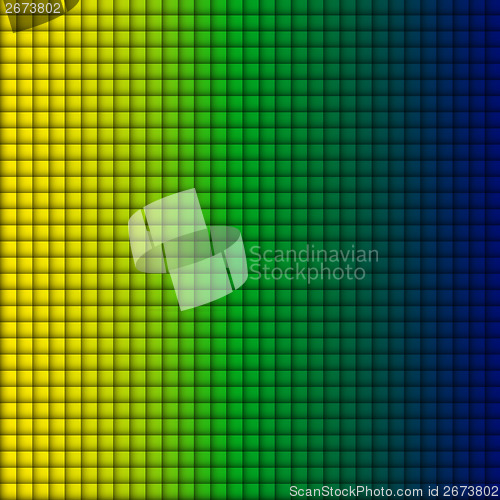 Image of Brazil Flag Square Yellow Green Blue Background