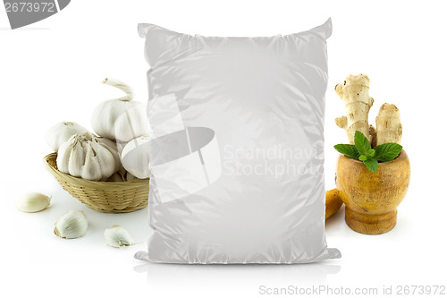 Image of White Blank Foil Food Bag